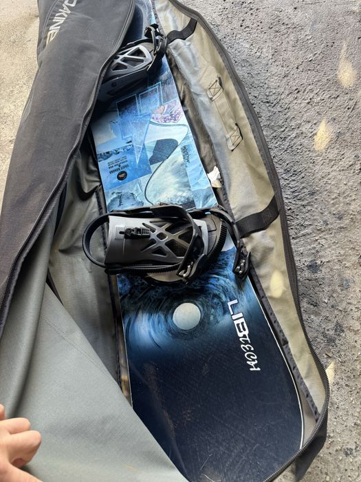 Snowboard Libtech skate banana 156W + wiazania RIDE + pokrowiec