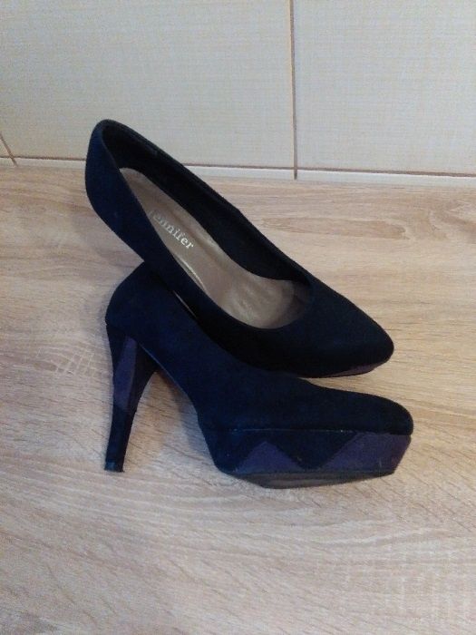 szpilki czarno fioletowe 39