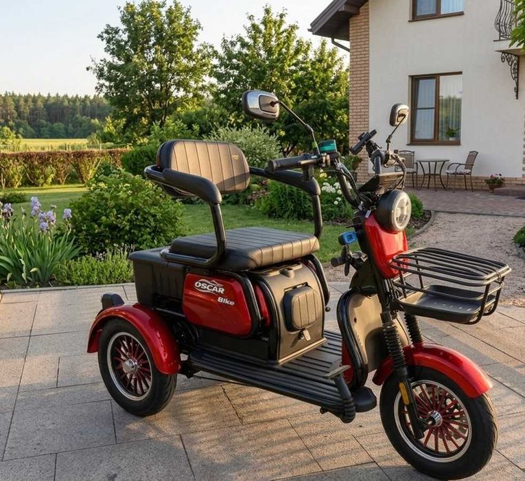 Посилений електротрицикл Oscar Trio2 (2026) 1200W  Тяговий скутер 300кг