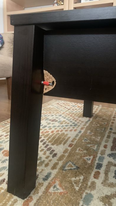 Mesa  de sala de cor preta do IKEA
