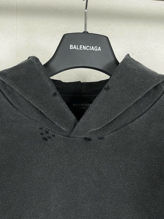 Balenciaga худи мужское оверсайз унисекс черное оригинал