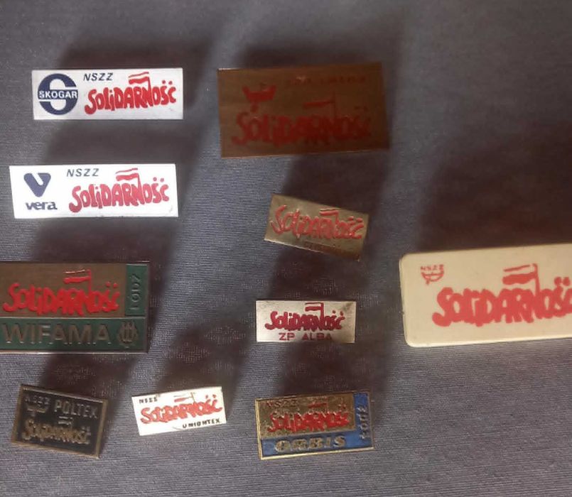 Wpinki przypinki Solidarność Łódź łodzkie