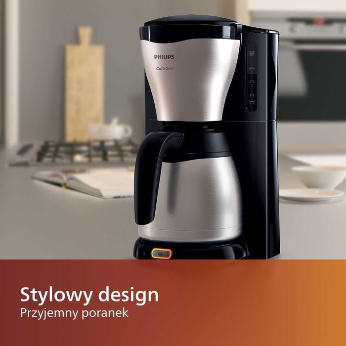 Philips Café Gaia Ekspres przelewowy do kawy,1,2 l Dzbanek termiczny