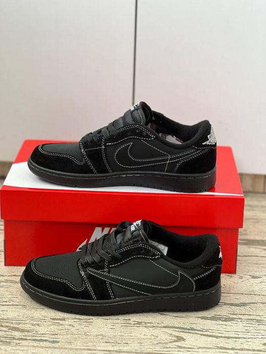 Мужские кроссовки Nike Air Jordan 1 Low OG x Travis Scott Blаck