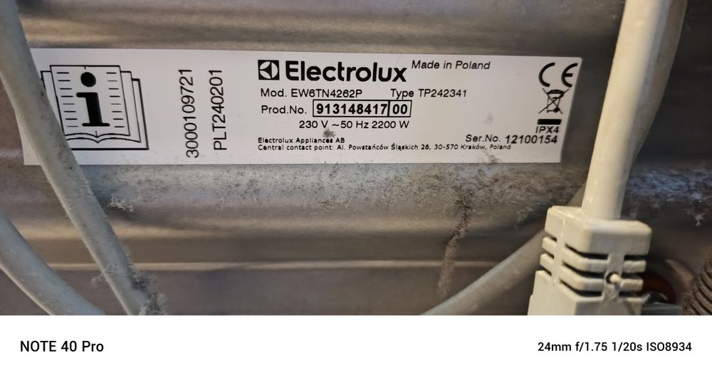 Pralka Elektrolux