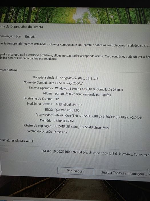 HP EliteBook 840 G5 TouchScreen i7 16GB 512GB. Troca/retoma

Equipame