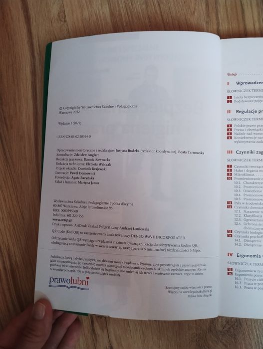 Bezpieczeństwo i higiena pracy. Klasa 1