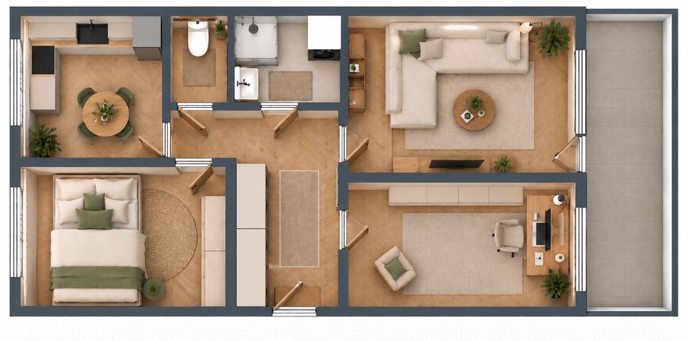 64 m2 - 3 pokoje | ul. Wagowa, Sosnowiec | do remontu