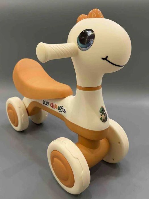 Велобіг-толокар Joy 4-х колісний звук та підсвічування Беж (DN-44018)