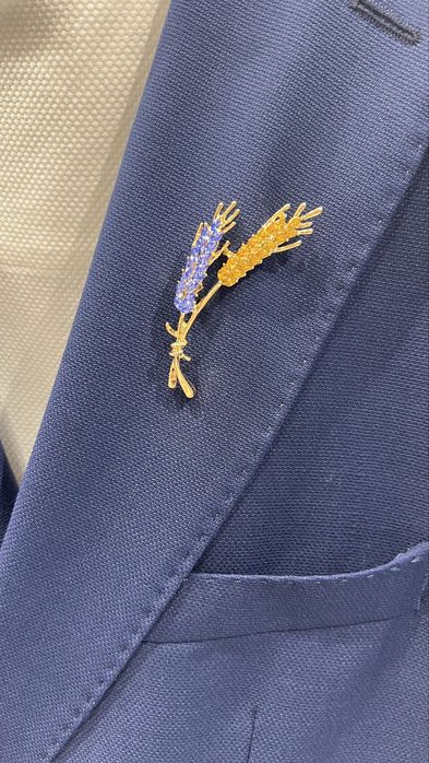 Брошь «Колосок» патриотическая символика Украины, оригинал