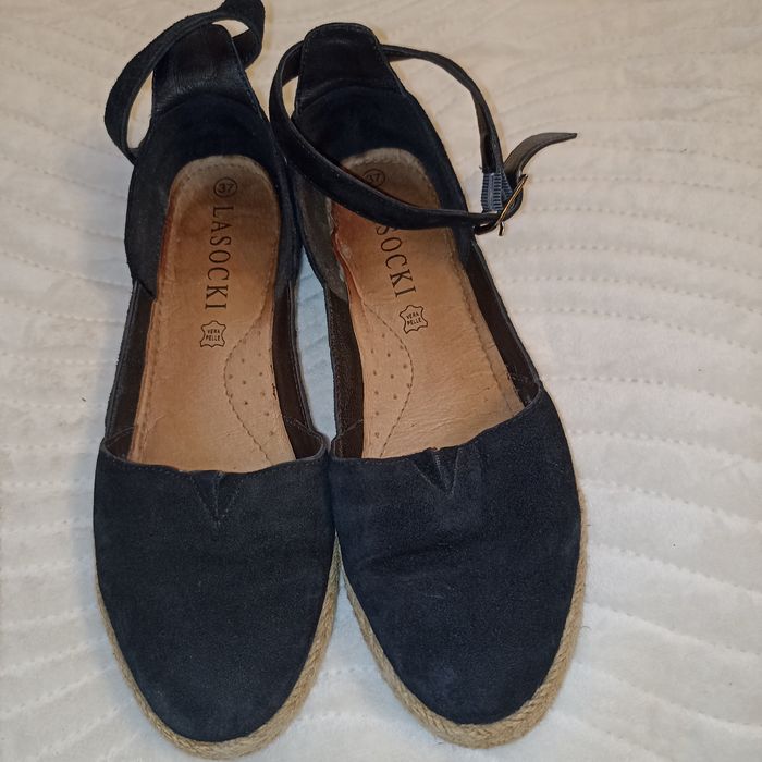 Czarne espadryle damskie Lasocki 37