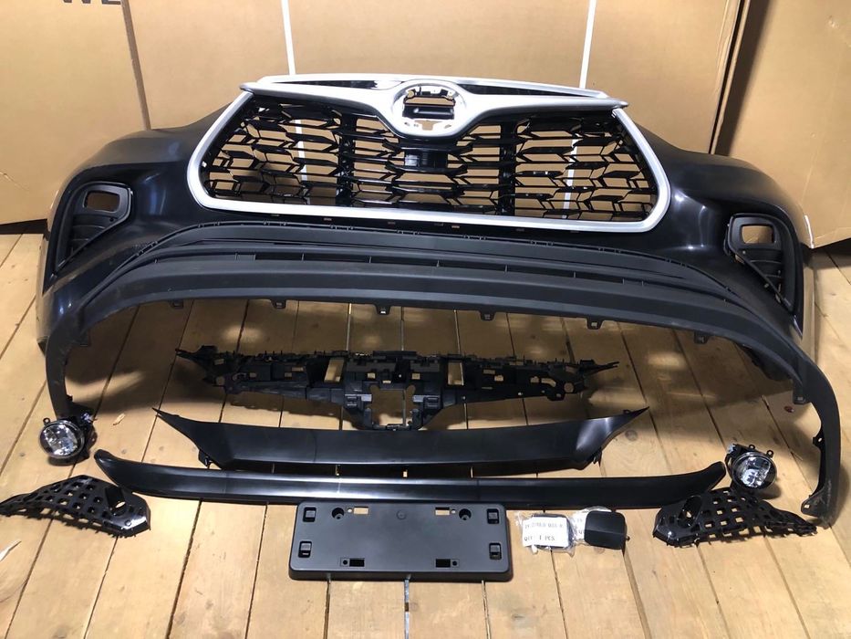 Бампер передний Toyota Highlander XU70 в сборе 2019 2020 2021 2022