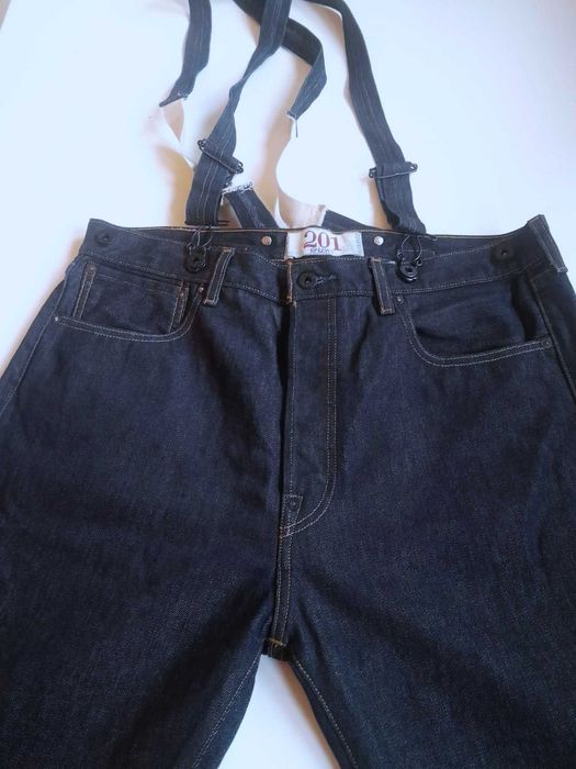 Jeans Levis 201 z szelkami. Unikat. Nowe.