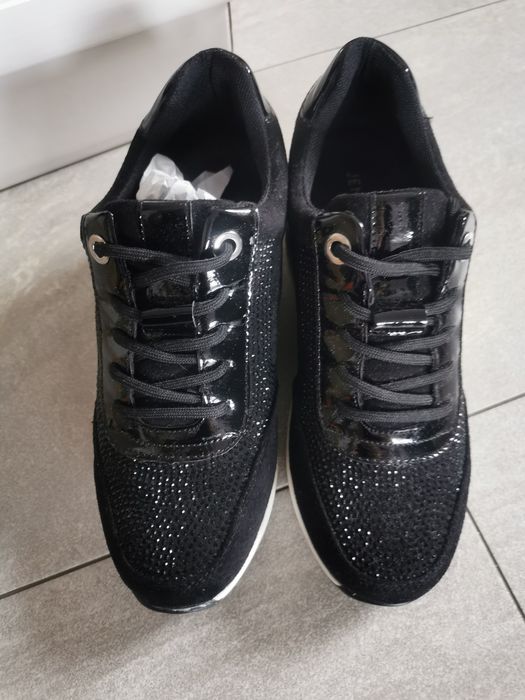 Jak Nowe sneakersy Jenny Fairy czarne 37 na korutnie grubsza podeszwa