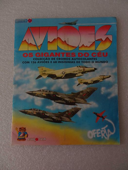 Caderneta de cromos Aviões os Gigantes do Céu (faltam 43 cromos)