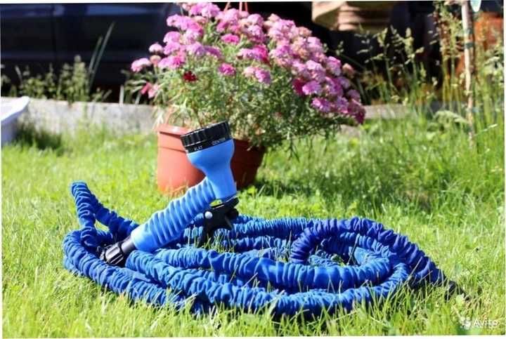 Шланг для полива X HOSE 75 м поливочный растягивающийся с распылителем