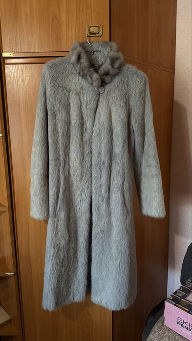 Шуба из нутрии длинная