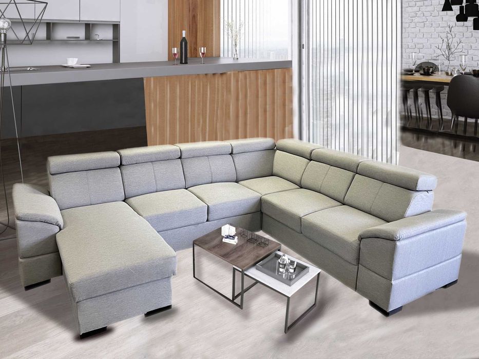 Funkcjonalny duży narożnik JOY U PANORAMIC salon