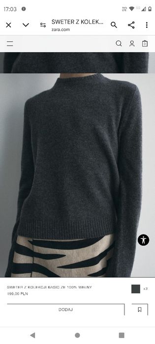 Sweter z wełny marki Zarra