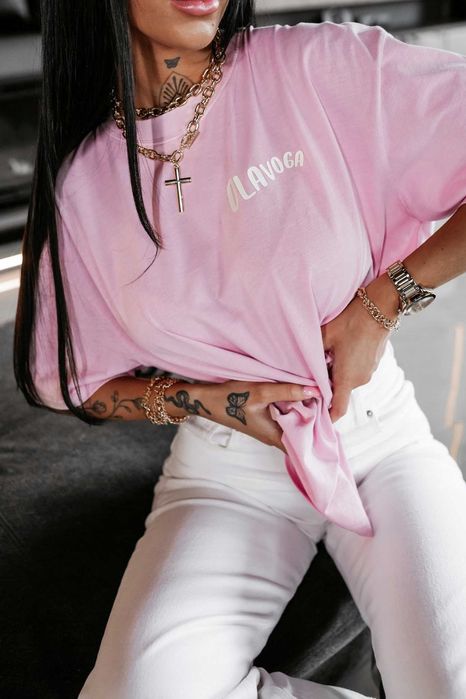 O la voga bluzka t-shirt babe różowy