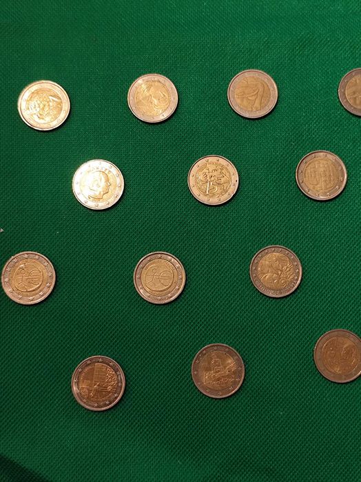 21 Moedas 2€ Comemorativas Europeias | Mónaco, França, Portugal, Alemanha