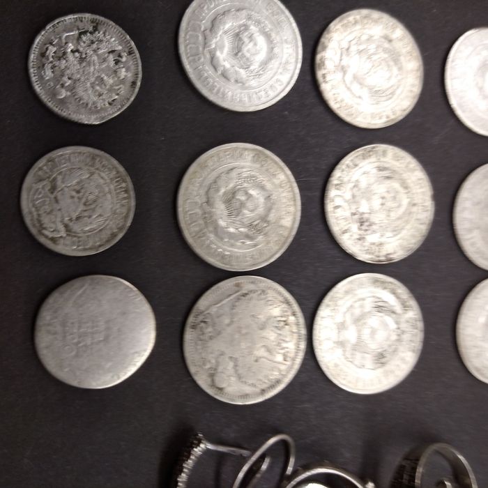 Srebro monety + złom