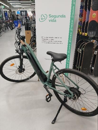 Bicicleta de Trekking Elétrica Quadro Baixo Riverside 520 E verde