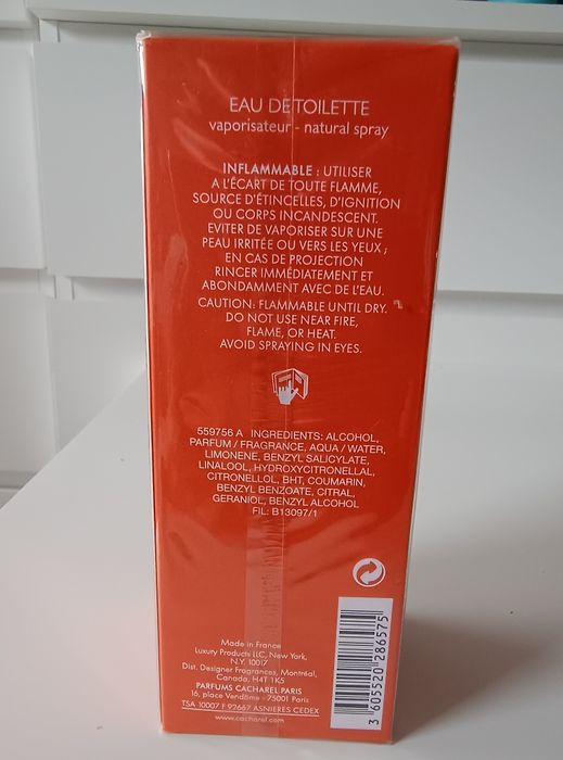 Cacharel liberte 50ml EDT. Nowy.