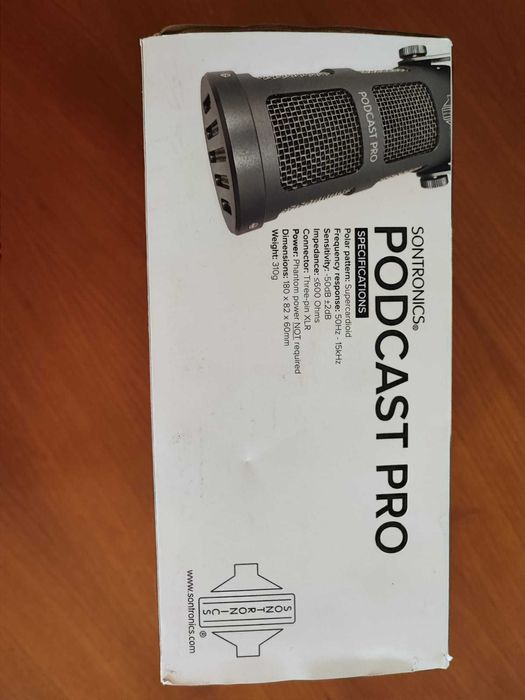 Microfone Sontronics Podcast Pro – OFERTA CABO XLR USB