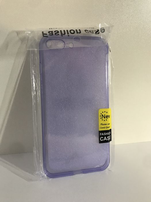 Case etui iphone 7 plus fioletowy przezroczysty