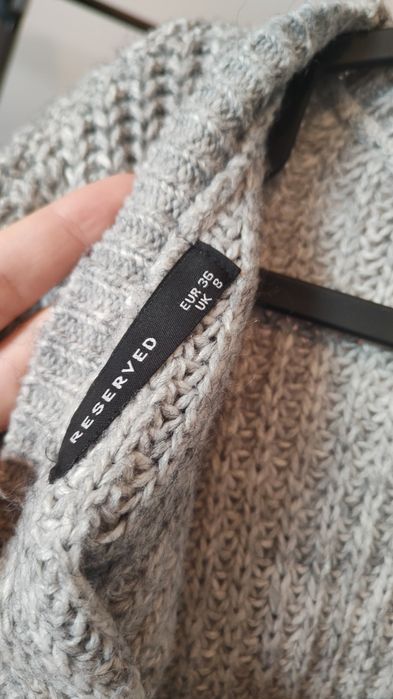 Piękny mięsisty sweter 36 s reserved zimowy ciepły