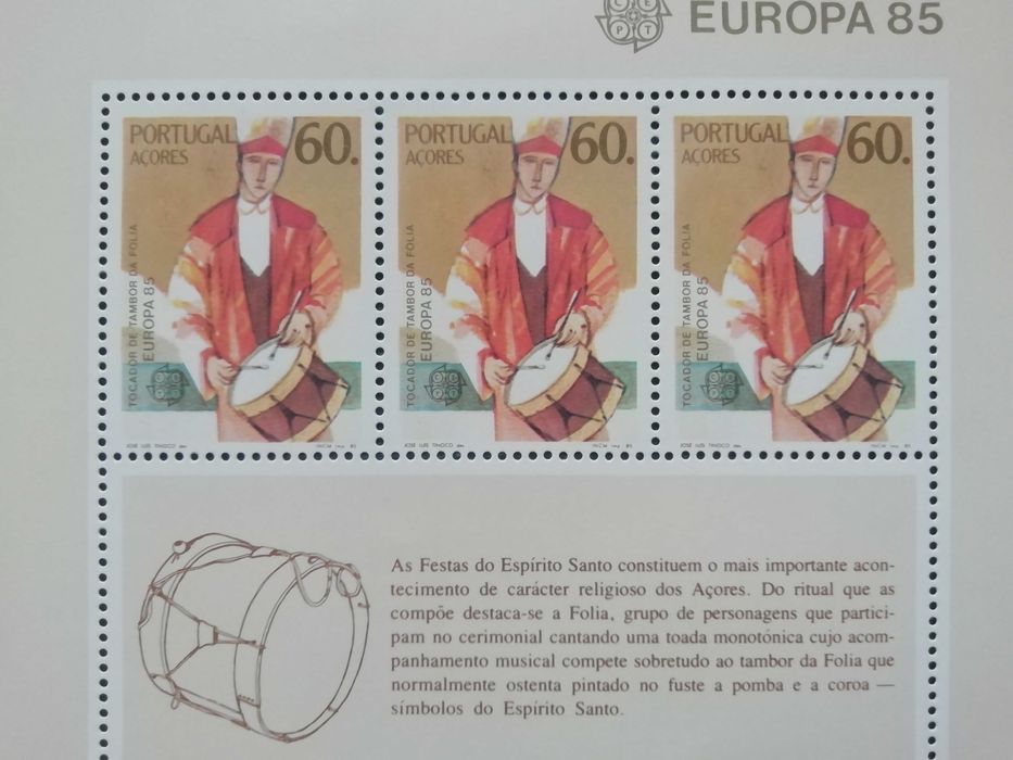 Bloco nº75 Europa-Açores  1985 -Festas do Espírito Santo