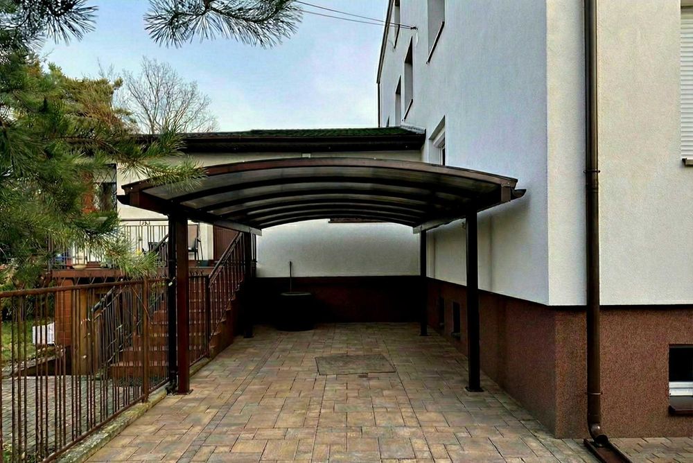 Carport Stalowa wiata na samochód 3mx5.25m wiata samochodowa LED opcja