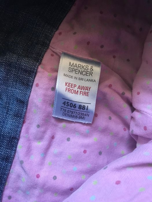 Urocze spodenki jeansowe 74/ 6-9 miesięcy