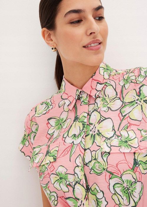 B.P.C kombinezon kolorowy w kwiaty z kołnierzykiem 34.