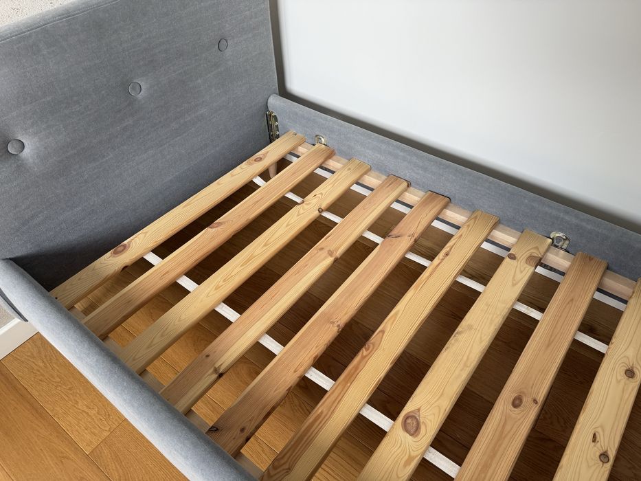 Łóżko tapicerowane Kids Concept, skandynawskie, pod materac 90x200