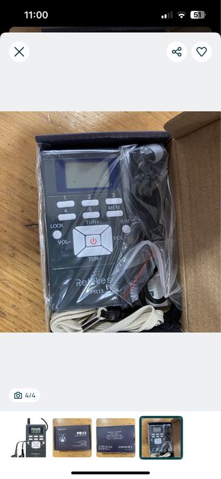 Retekess PR13 Rádio portátil FM com auriculares - Novo
