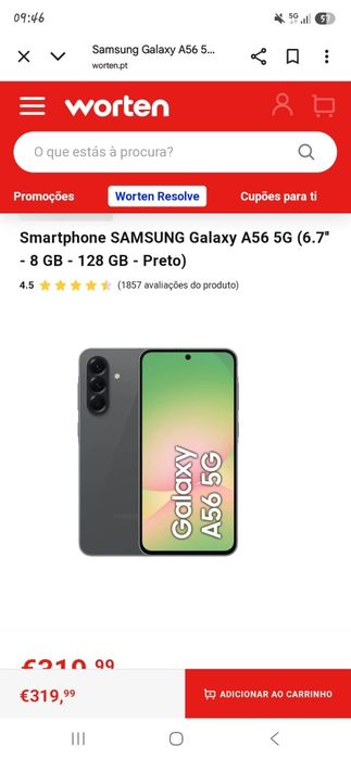 Vendo ou troco Samsung A56 5G 128 gigas