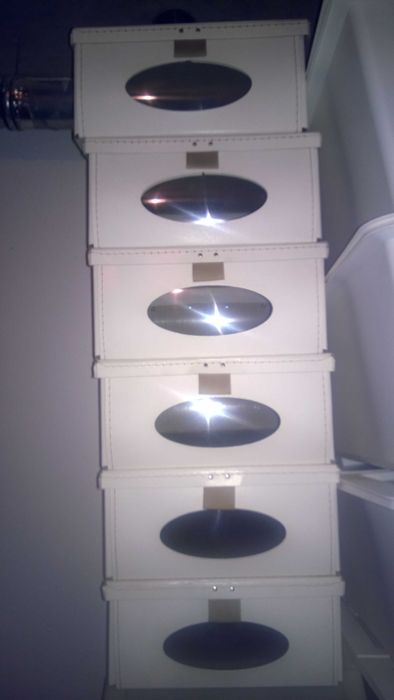 Conjunto de 2 caixas de arrumação IKEA em cartão branco