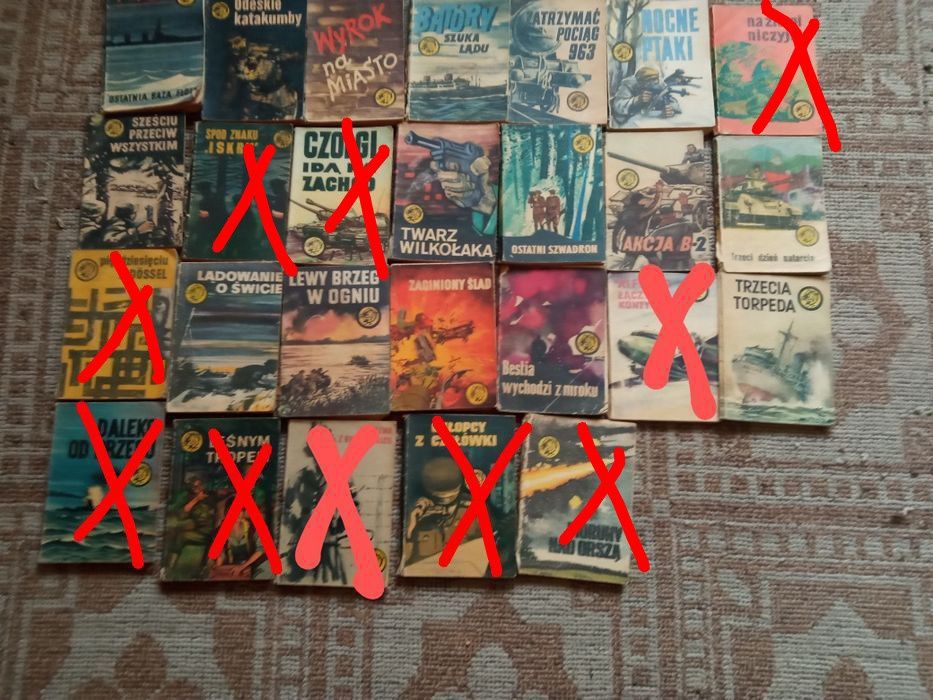 Książki z serii Żółty tygrys z lat 1960r-1989r