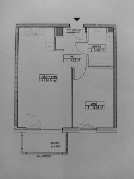 Nowe  komfortowe  mieszkanie w  ROTMANCE 45,75 m/kw