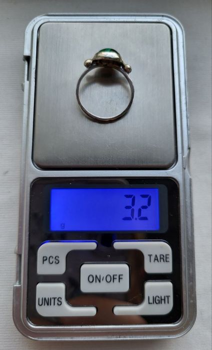 Новое кольцо натуральный малахит серебро 925 импорт