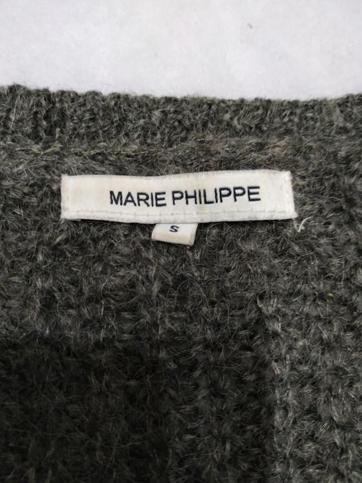 Kardigan damski, oversize, S, ciemna zieleń, Marie Philippe, moher
