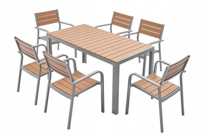 STÓŁ Ogrodowy Kompozytowy Tarasowy Stolik TARAS prostokątny 156 cm