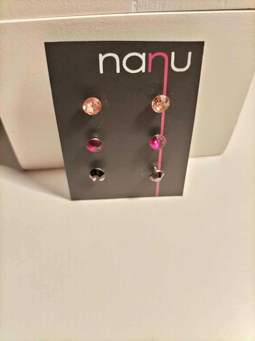 nanu kolczyki wkrętki diamenciki