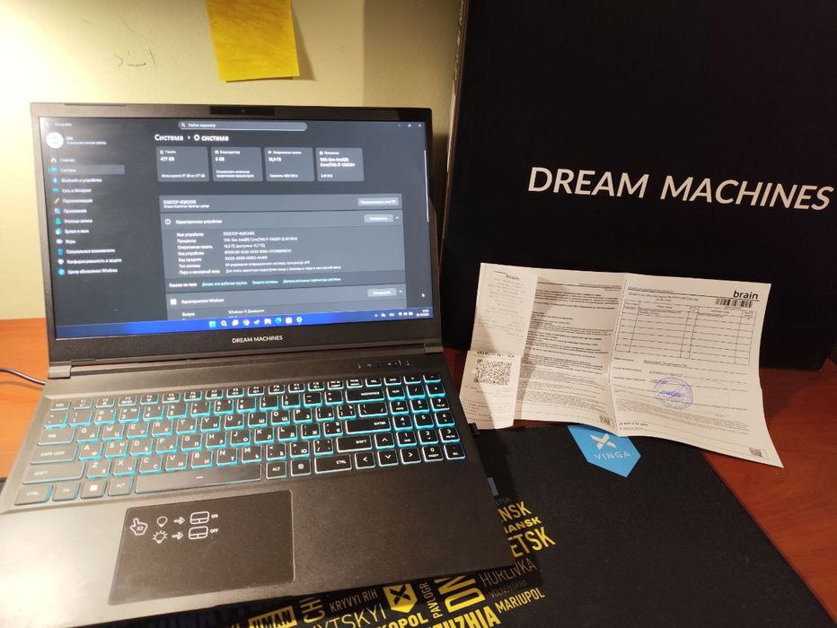 НА ГАРАНТИИ Dream machines i7 13620h/16gb ddr5/4050 130w,512gb