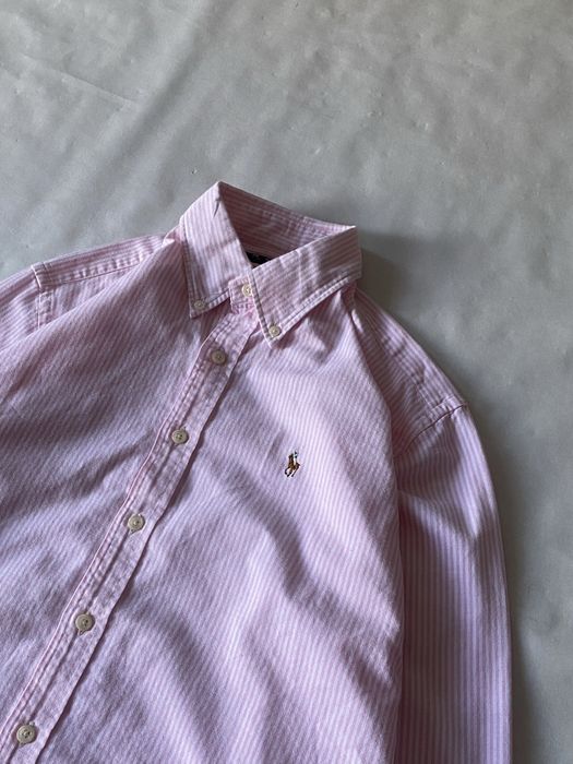 Ralph Lauren Striped Shirt Pink/White рубашка в полоску ральф лаурен