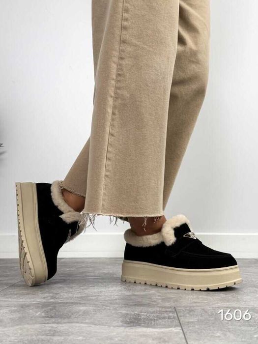 Трендові утеплені лофери, натуральна замша, зимние лоферы зима 36-41р