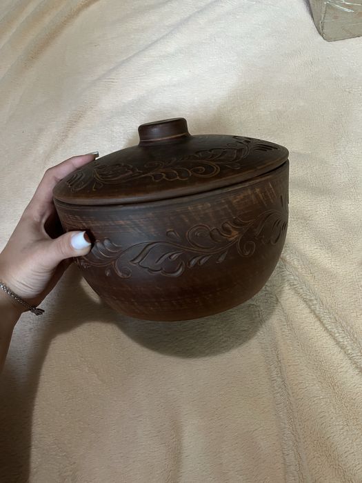 КАСТРУЛЯ для запікання. З червоної глини