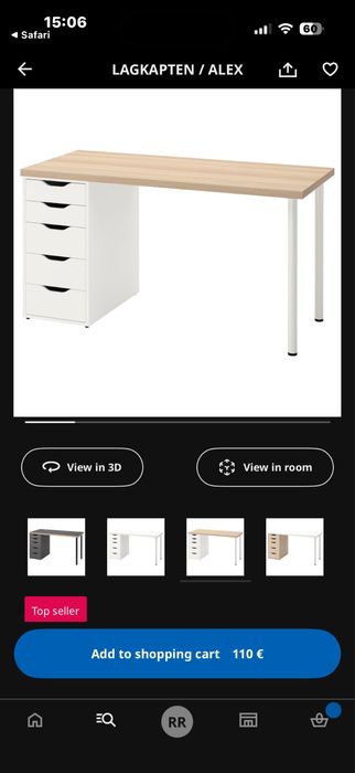 Secretária Lagkapten/Alex IKEA
